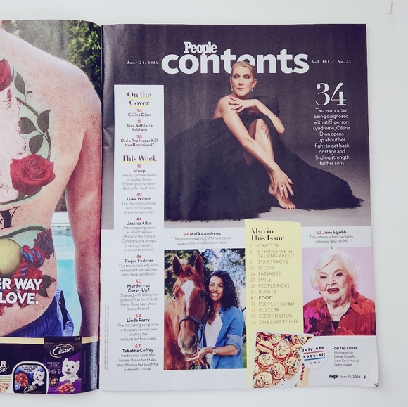 🍭7/$15 People Magazine June 2024 Celine Dion - Picture 2 of 4